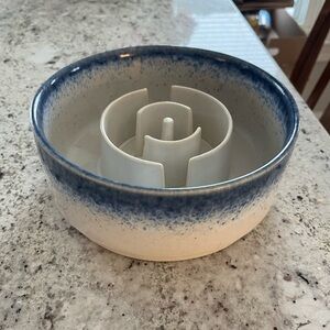 Ceramic Pet Bowl, Slow Feeder